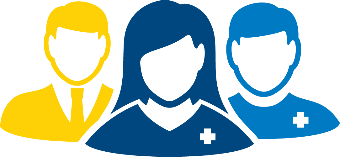 Three team members